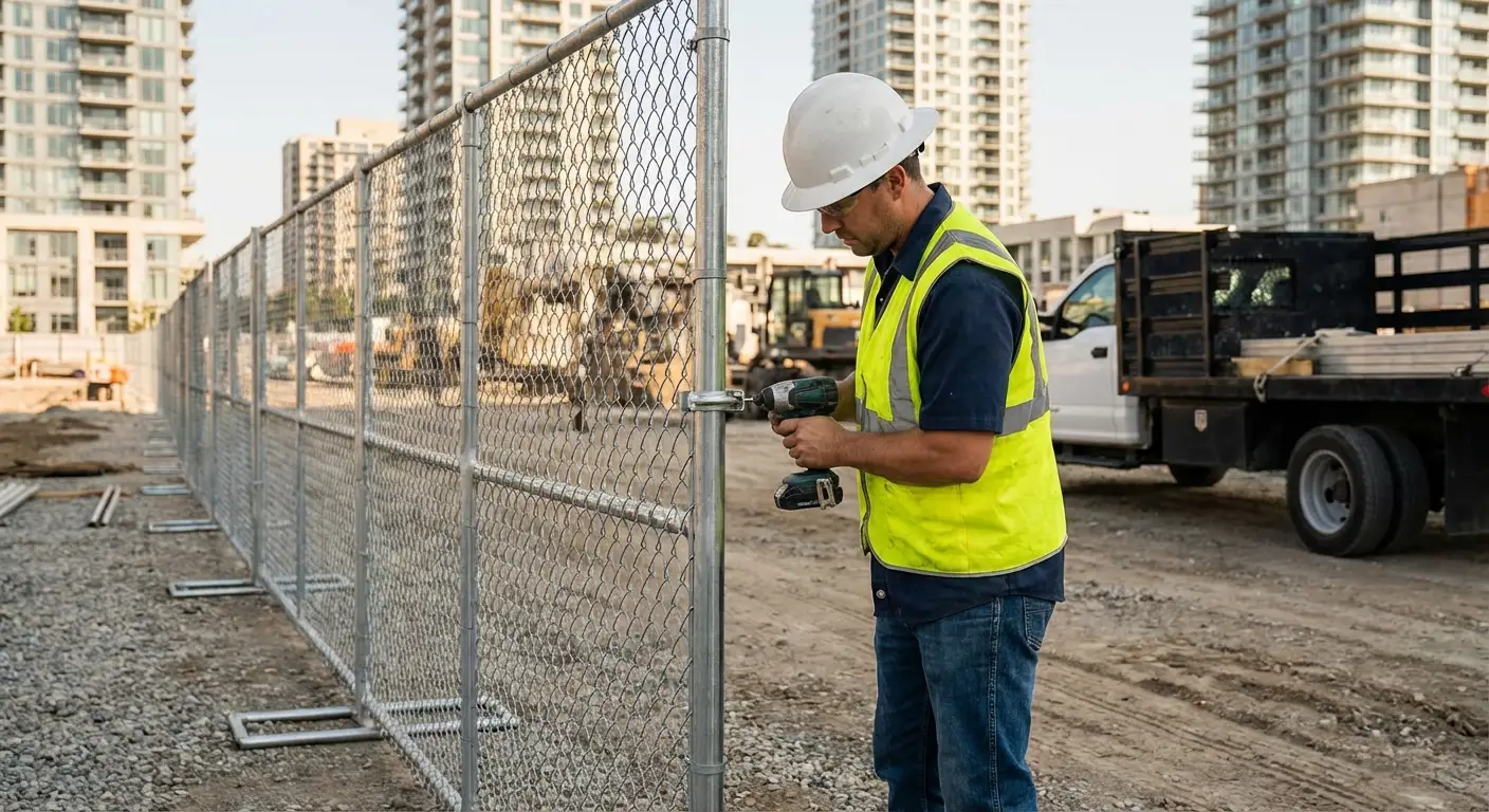 Downtown Highland temporary fencing and site security