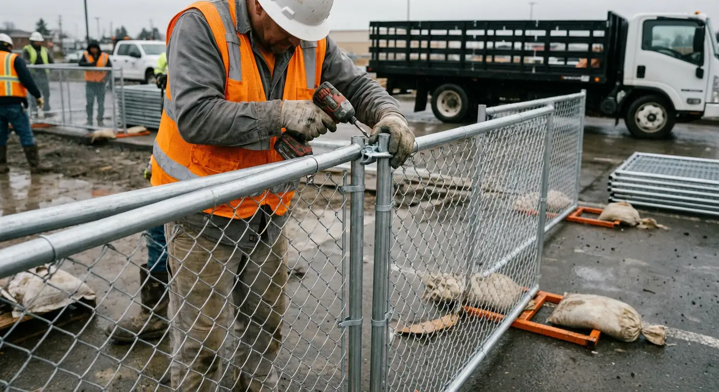 Physical security fencing for site investigation in Highland, CA