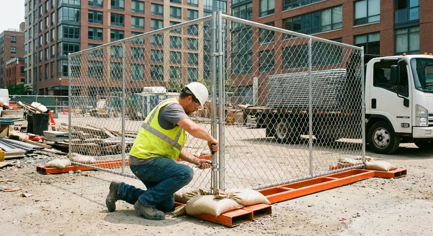 Temporary fence rental services in North Highland