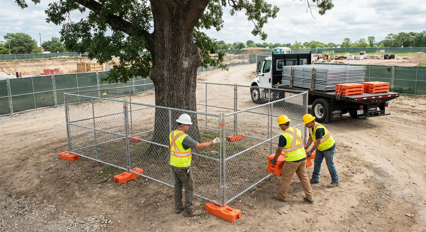 Temporary gate rental and secure perimeter fencing in Highland, CA