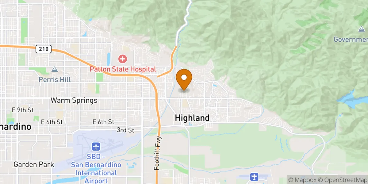  neighborhood map in Highland, CA