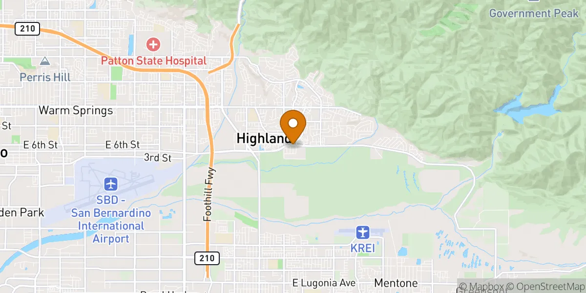  neighborhood map in Highland, CA