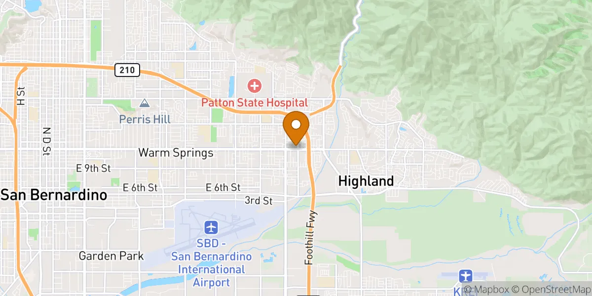 Highland Town Center neighborhood map in Highland, CA