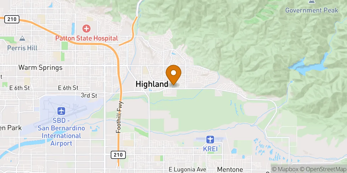  neighborhood map in Highland, CA