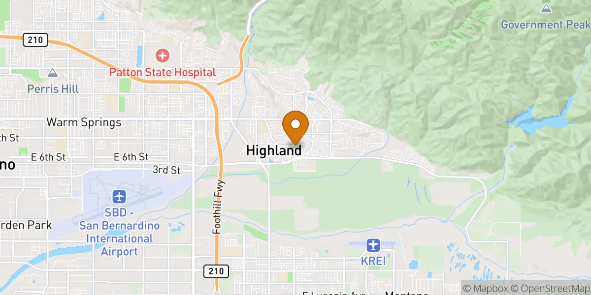  neighborhood map in Highland, CA