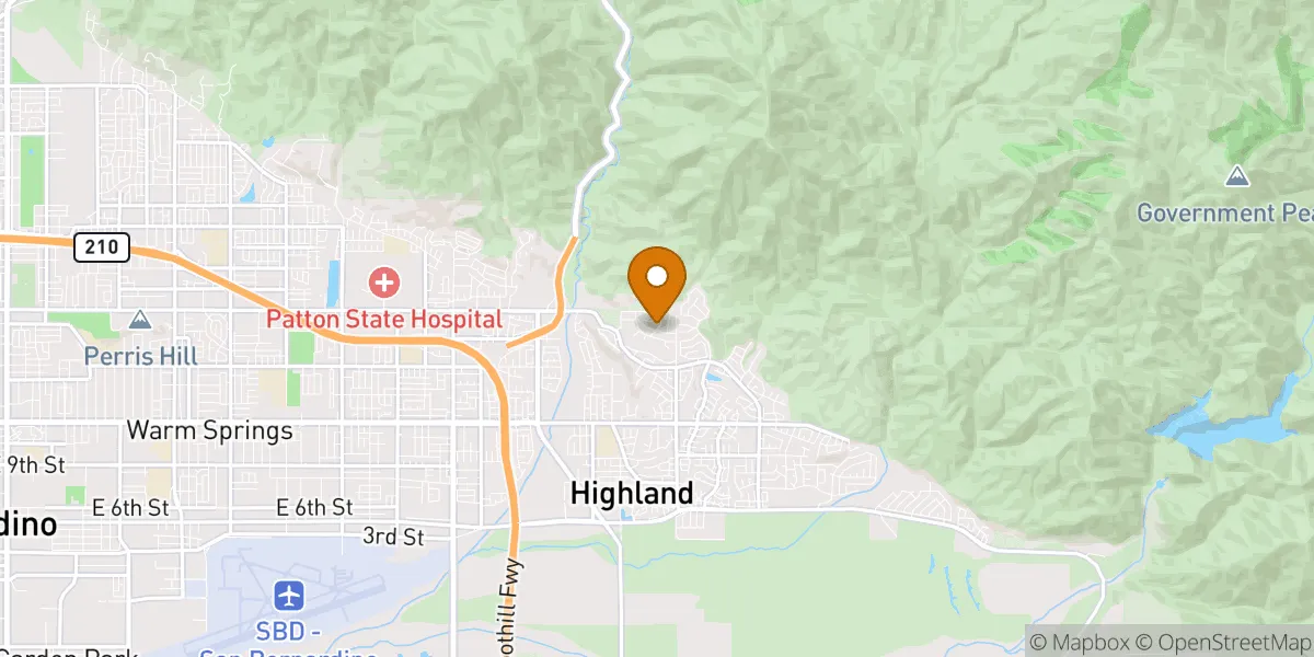  neighborhood map in Highland, CA
