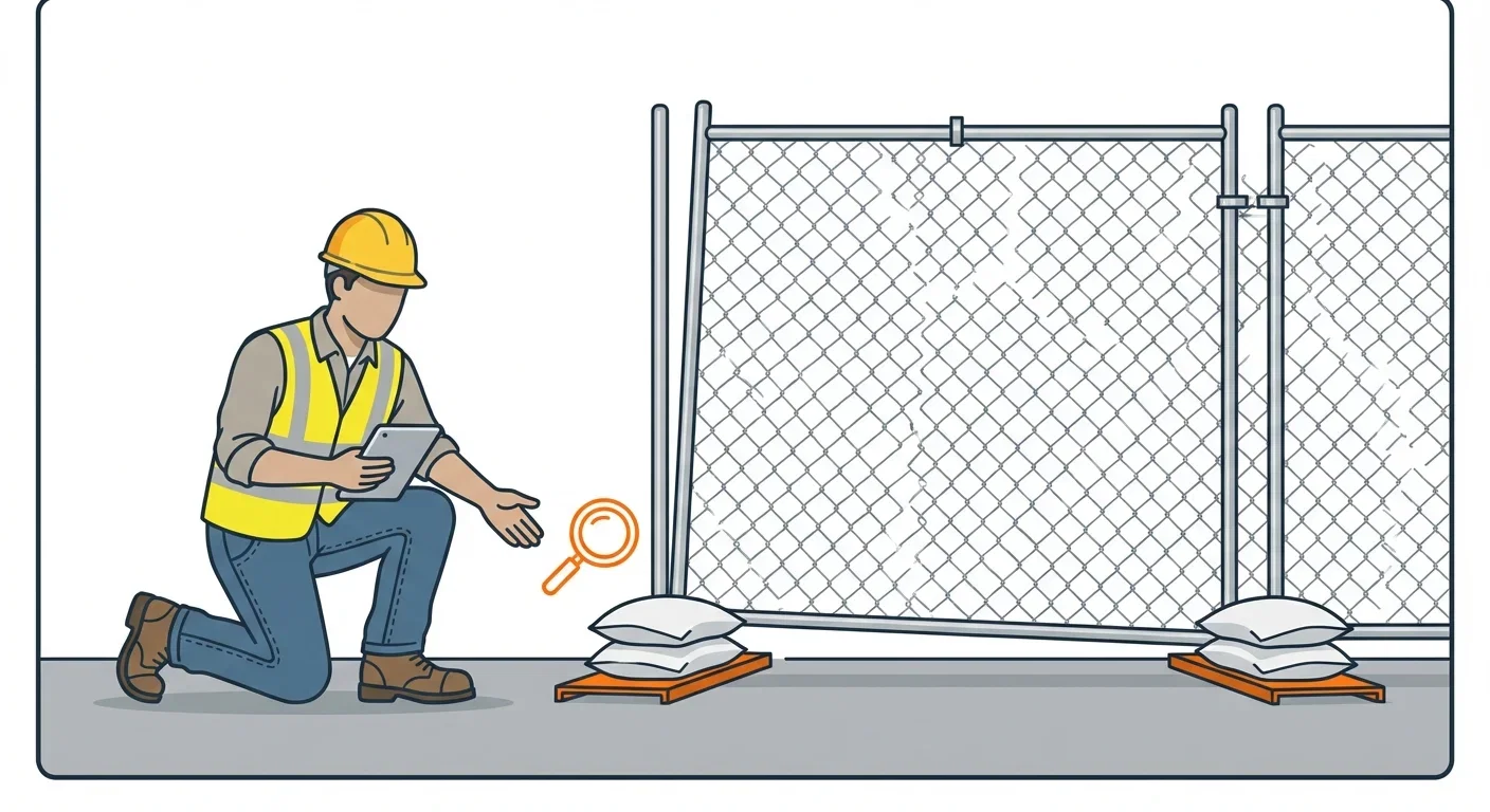 Diagram showing causes of temporary fence instability in Highland, CA