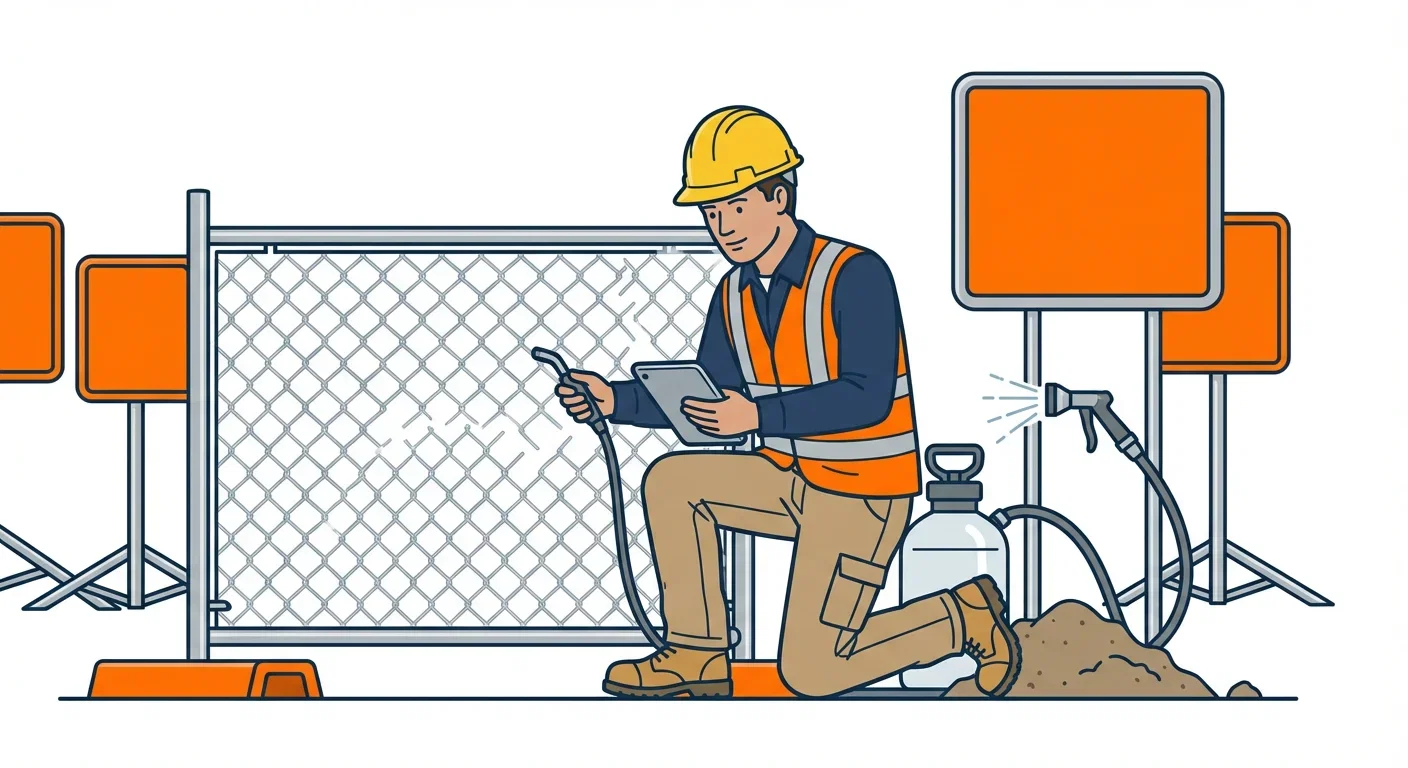 SWPPP Dust Compliance Warning Signs Infographic in Highland, CA